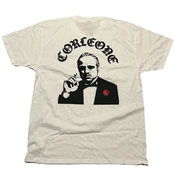 NWOT The Godfather Corleone T-Shirt White Size L Movie Graphic Tee Marlon Brando - Picture 1 of 3